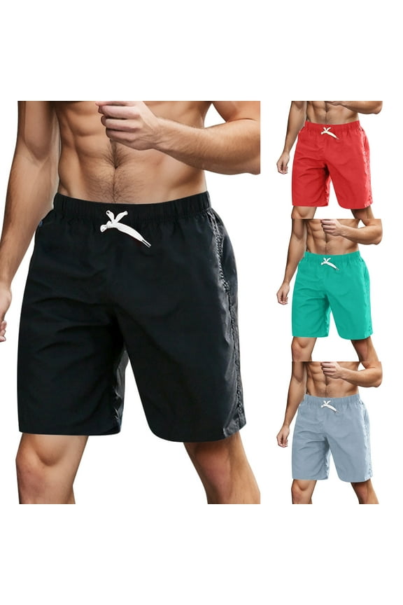 Men's Shorts Men's Flat Front Short Running Shorts Work Casual Shorts with Pockets Men Fashion Sports Shorts Compression Shorts Men