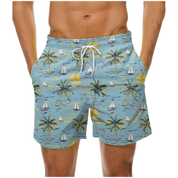 Men's Shorts Mens Cargo Shorts Size 36 Men's Special Print Drawstring Waistband Beach Casual Pocket Trouser Shorts Pants Mint Green XL