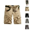 thumbnail image 1 of Men's Shorts Outdoor Cotton Cargo Style, Drawstring Multi Pocket Shorts for Men, Casual Summer Work Shorts, Mens Clothing Lightweight Hiking Shorts with Relaxed Fit 29-38, Black, 1 of 2