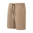 thumbnail image 1 of Men's Shorts Solid Color Casual Beach Daily Outdoor Shorts Mens Cargo Shorts Khaki M, 1 of 6
