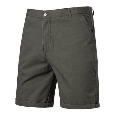 ZKCCNUK Men's Shorts Solid Color Casual Loose Button Waist Pockets Beach Pants Shorts Pants S-5XL