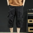 thumbnail image 1 of Men's Shorts, Summer Cargo Shorts for Men, ZHUGeLI Men's Belt Multiple Pockets Cotton Button Zipper Outdoor Sports Pants Work Pants Knee Length Shorts, 1 of 7