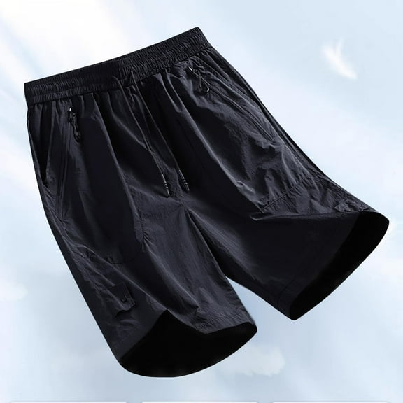 Men's Shorts, Summer Cargo Shorts for Men, ZHUGeLI Men Fashion Solid Color Loose and Comfortable Motion Straight-leg Work Clothes Shorts