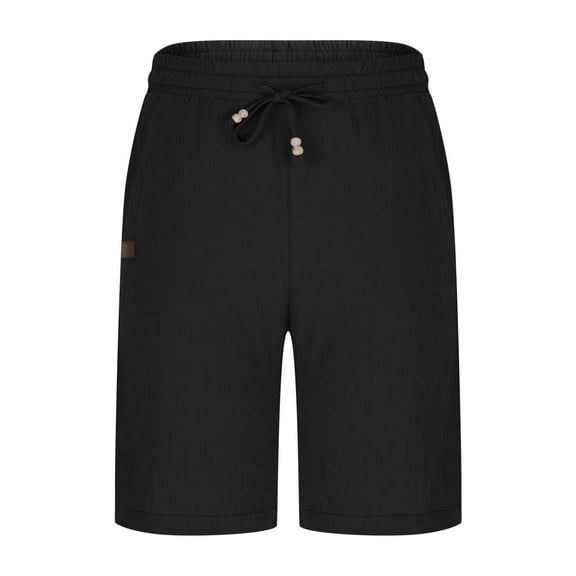 Men's Shorts Summer Casual Fashion Solid Shorts With Pocket Elastic Waist Shoort Pants