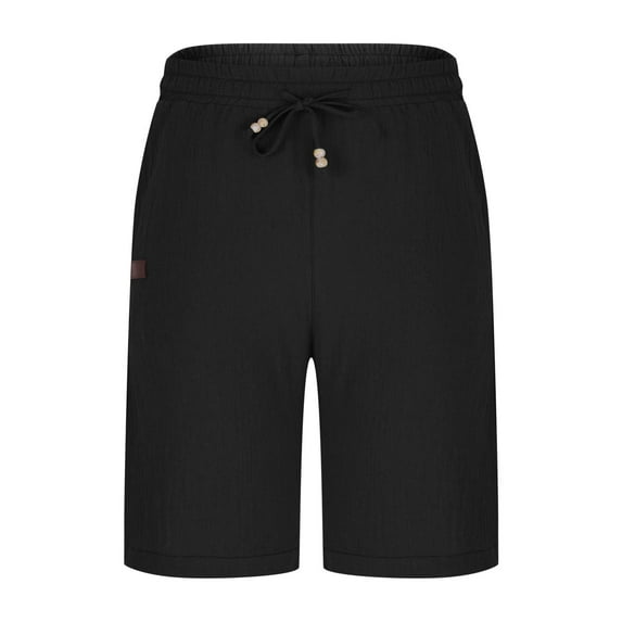 Men's Shorts Summer Casual Fashion Solid Shorts With Pocket Elastic Waist Shoort Pants