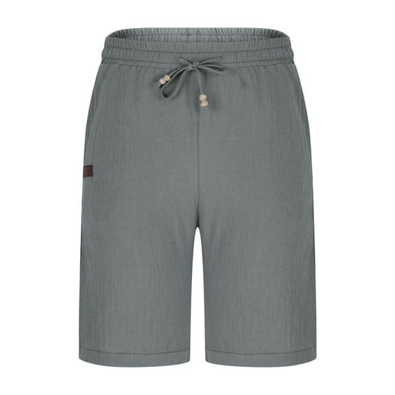 Men's Shorts Summer Casual Fashion Solid Shorts With Pocket Elastic Waist Shoort Pants