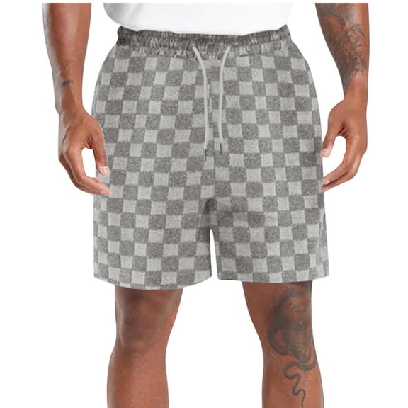Men's Shorts Summer Outdoors Casual Drawstring Printing Sport Shorts Pants Mens Cargo Shorts Gray S