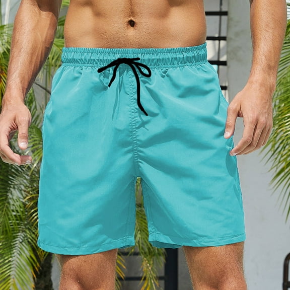 Men's Shorts Summer Swim Trunks Dry Surf Boardshorts Bathing Suit With Mesh Lining Beach Shorts Mens Cargo Shorts Mint Green L