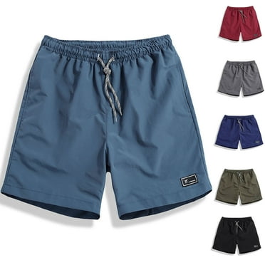 Men's Shorts Swim Trunks Quick Dry Casual Summer Beach Shorts Drawstring Elastic Waist Short Lightweight Swimming Shorts