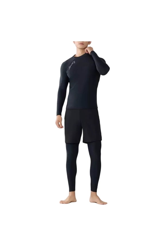 Men's Shorts , Swimming Shorts , Mens Water Shorts Men's Full Body Sunscreen Swimwear Set Three Piece Diving Suit for Surfing and Swimming Activities