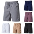 thumbnail image 1 of Men's Shorts Workout Grey Elastic Waist Y2K Shorts Loose Fit Gym, 1 of 6