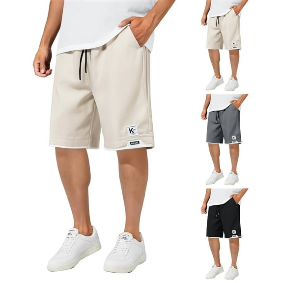 Men's Shorts - Men's Workout Gym Shorts Athletic Shorts Men's Summer Beach Shorts Men's Athletic Shorts with Pockets Activewear Workout Shorts for Men