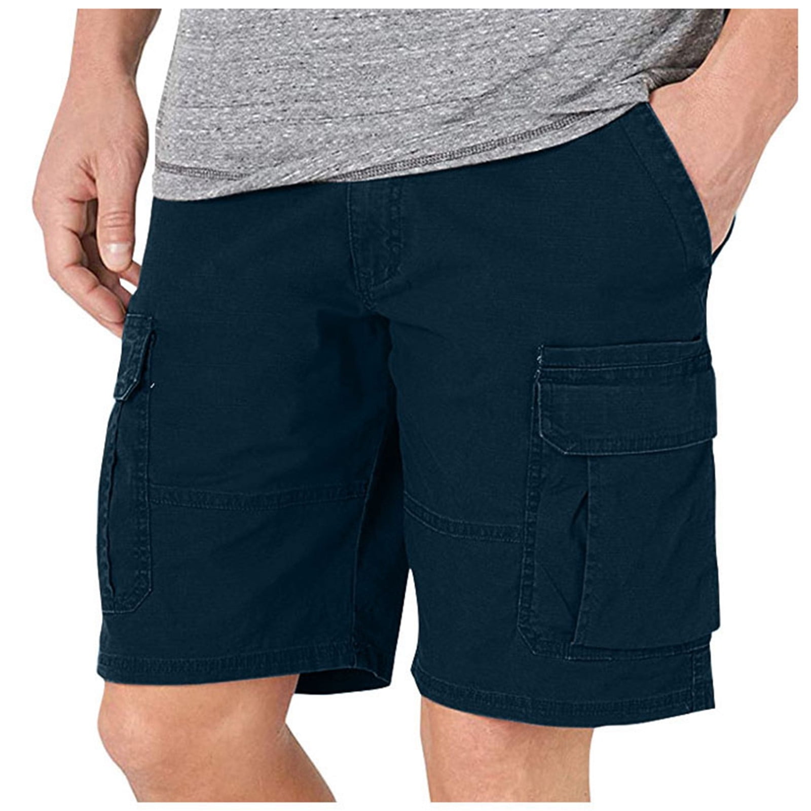 Men's Shorts Zipper Pocket Resilience Time Leisure Pants Shorts Tooling