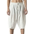 thumbnail image 1 of Men's Shorts on Clearance Under 10$ Men's Fashion Elasticated Waist Cotton Hemp Wide Leg Pants Bloomers Hot Pants Shorts Gym Shorts Men, 1 of 4