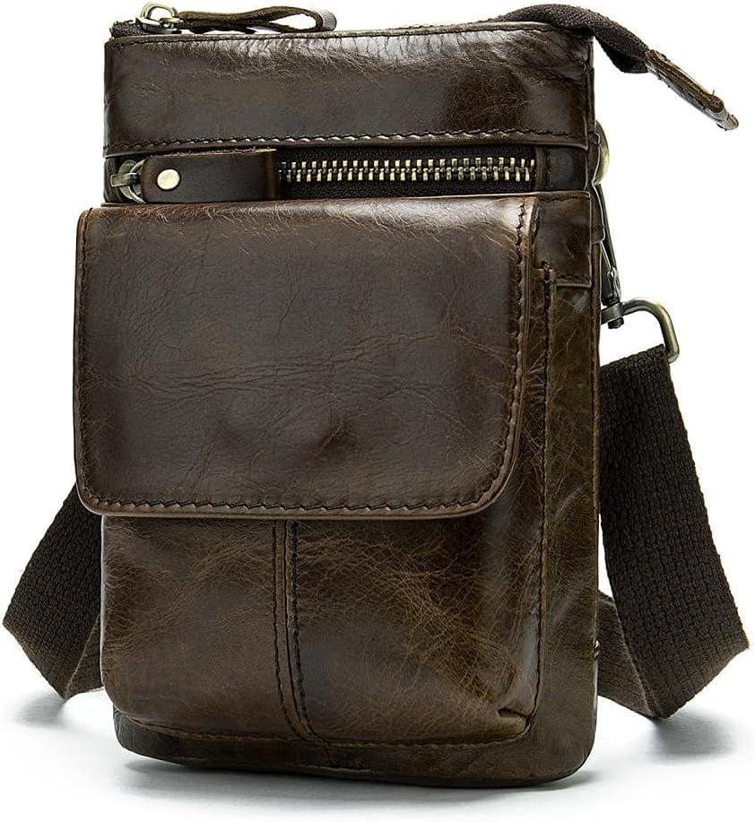 Men s Shoulder Bag Vertical Messenger Bag Multi function Pocket Walmart