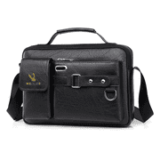 Mens Shoulder Messenger Bag PU Leather Handbag Business Crossbody Bag Briefcase