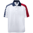 thumbnail image 1 of Men's Shoulder Stripe Patriotic Polo Shirt, 1 of 2