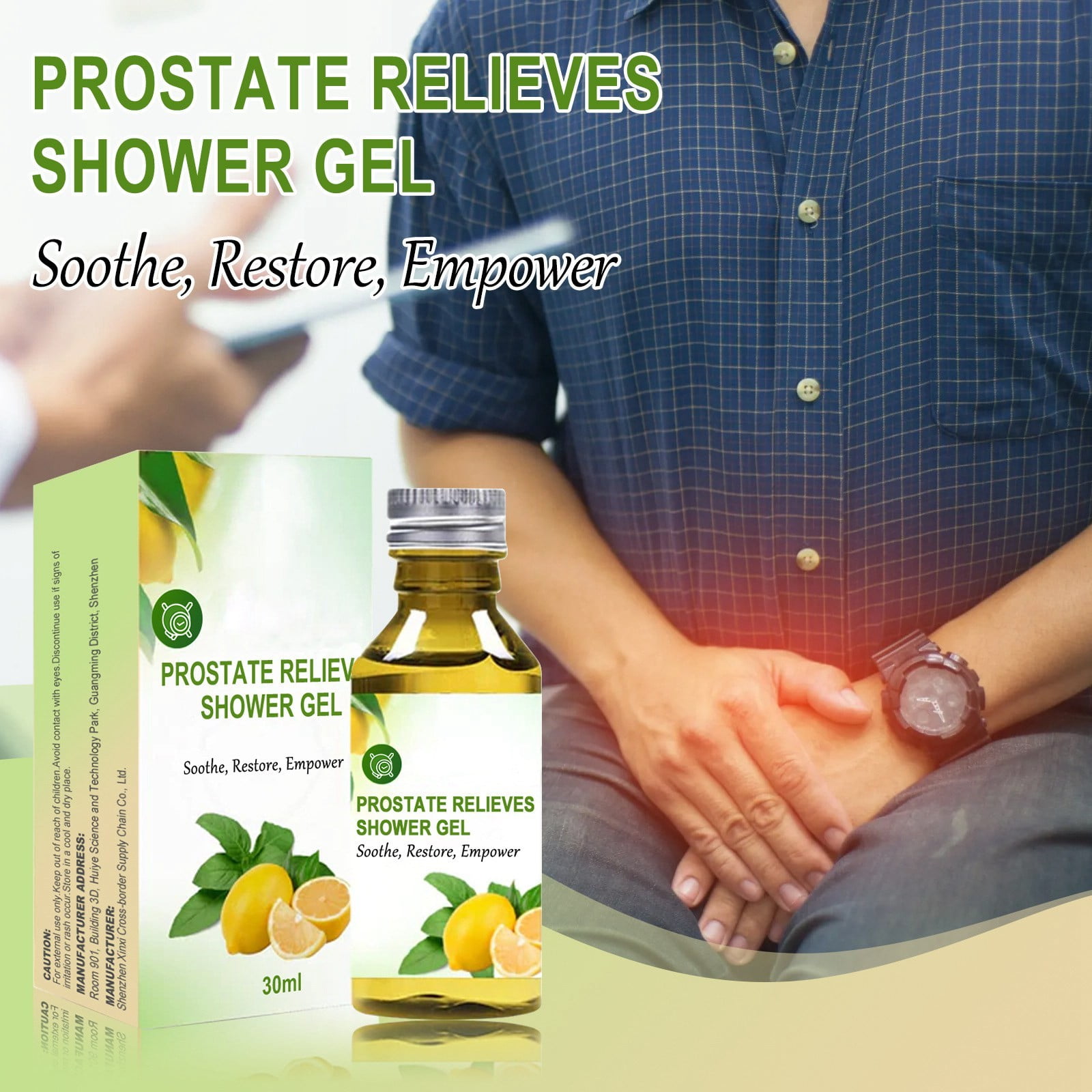 Men’s Shower Gel Long Lasting Fragrance Moisturizing Refreshing Itch