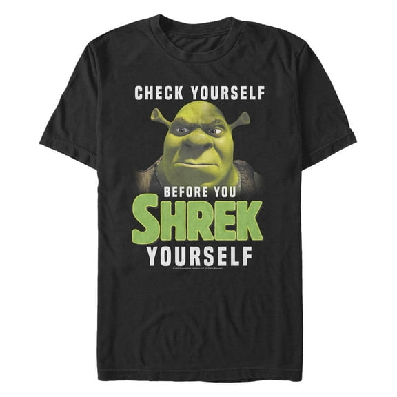 Men's Shrek Check Yourself Before  Graphic T-Shirt