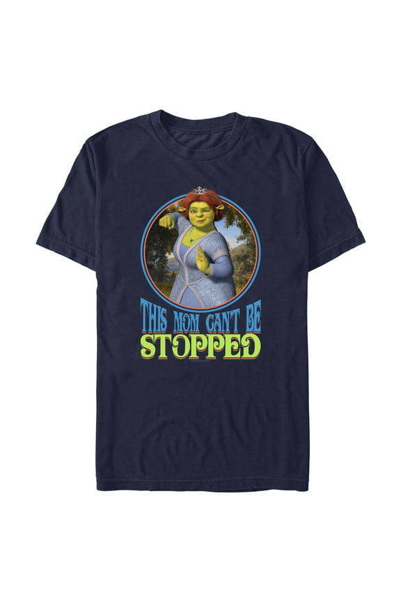 Men's Shrek Mom Can’t Be Stopped  Graphic Tee Navy Blue X Large