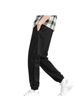 Tear Button Away Basketball Pants Men's Side High Split Snap  Button Pants Training Warm up Sweatpants (XS, Grey) : Clothing, Shoes &  Jewelry