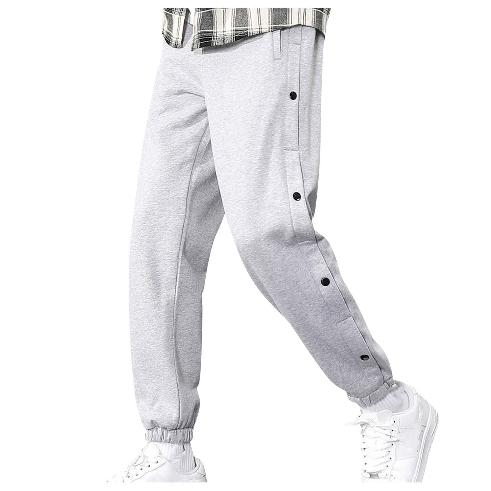  Button Tear Away Basketball Pants Training Warm up Sweatpants  Men's Side High Split Snap Button Pants for Sport : Clothing, Shoes 