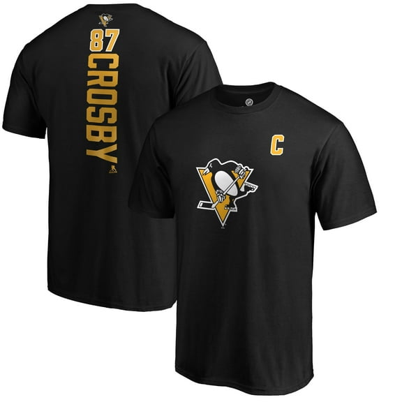 Men's Sidney Crosby Black Pittsburgh Penguins Playmaker T-Shirt