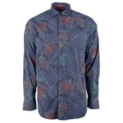 Mens Siesta Key Etched Fronds Long sleeved Shirt-L