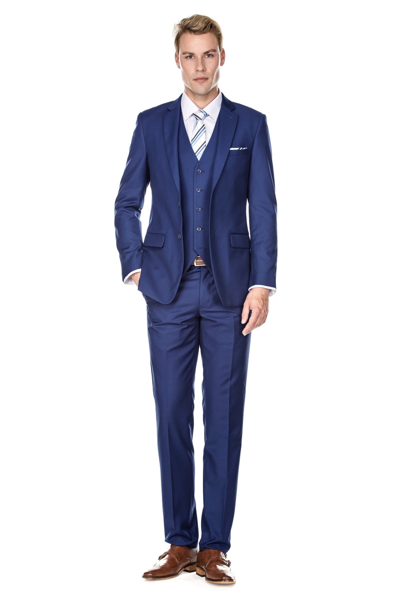 Men's Signature 3-Piece Slim Fit Suits - Walmart.com