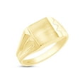 thumbnail image 1 of AFFY Men's Signet Ring In 14K Yellow Gold Plated 925 Sterling Silver Frank Ring For Men's, Ring Size 12.5, 1 of 3