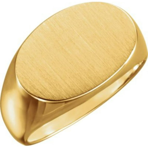 Men's Signet Ring in 14k Yellow Gold - Size 7