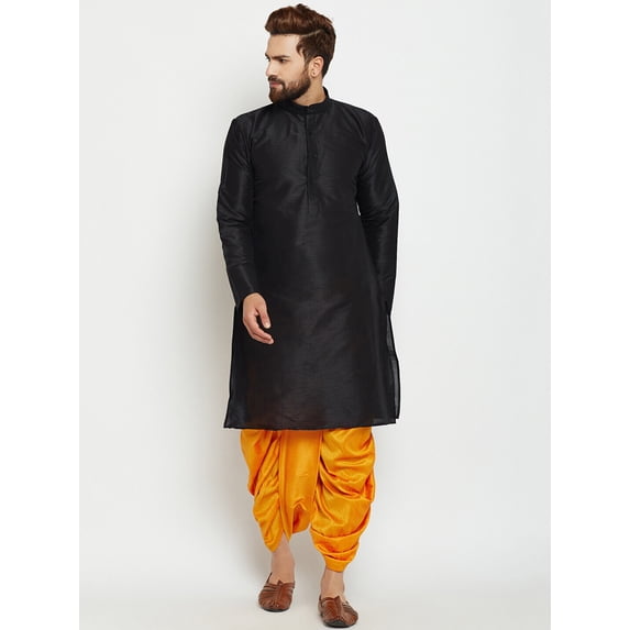 Men's Silk Blend Bollywood Style Designer Party Wear Indian Ethnic Dhoti Kurta