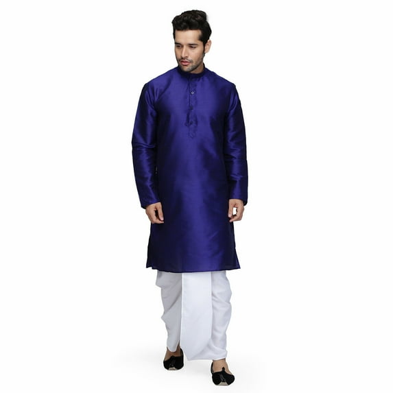 Men's Silk Blend Bollywood Style Designer Party Wear Indian Ethnic Dhoti Kurta