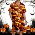 thumbnail image 1 of Men's Silk Satin Pajamas Set Cozy Sleepwear PajamasComfortable Button Full Print Casual Shirt for Mens,#09 XXXL, 1 of 4