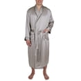 thumbnail image 1 of Men's Silk Sleepwear 100% Silk Long Robe, 1 of 10