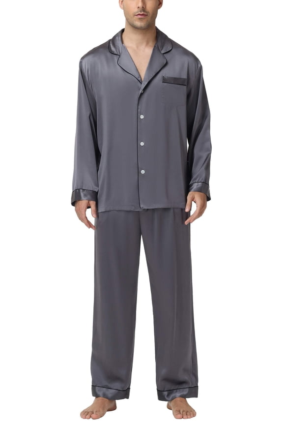 Men's Silk Sleepwear 100% Silk Pajamas Set