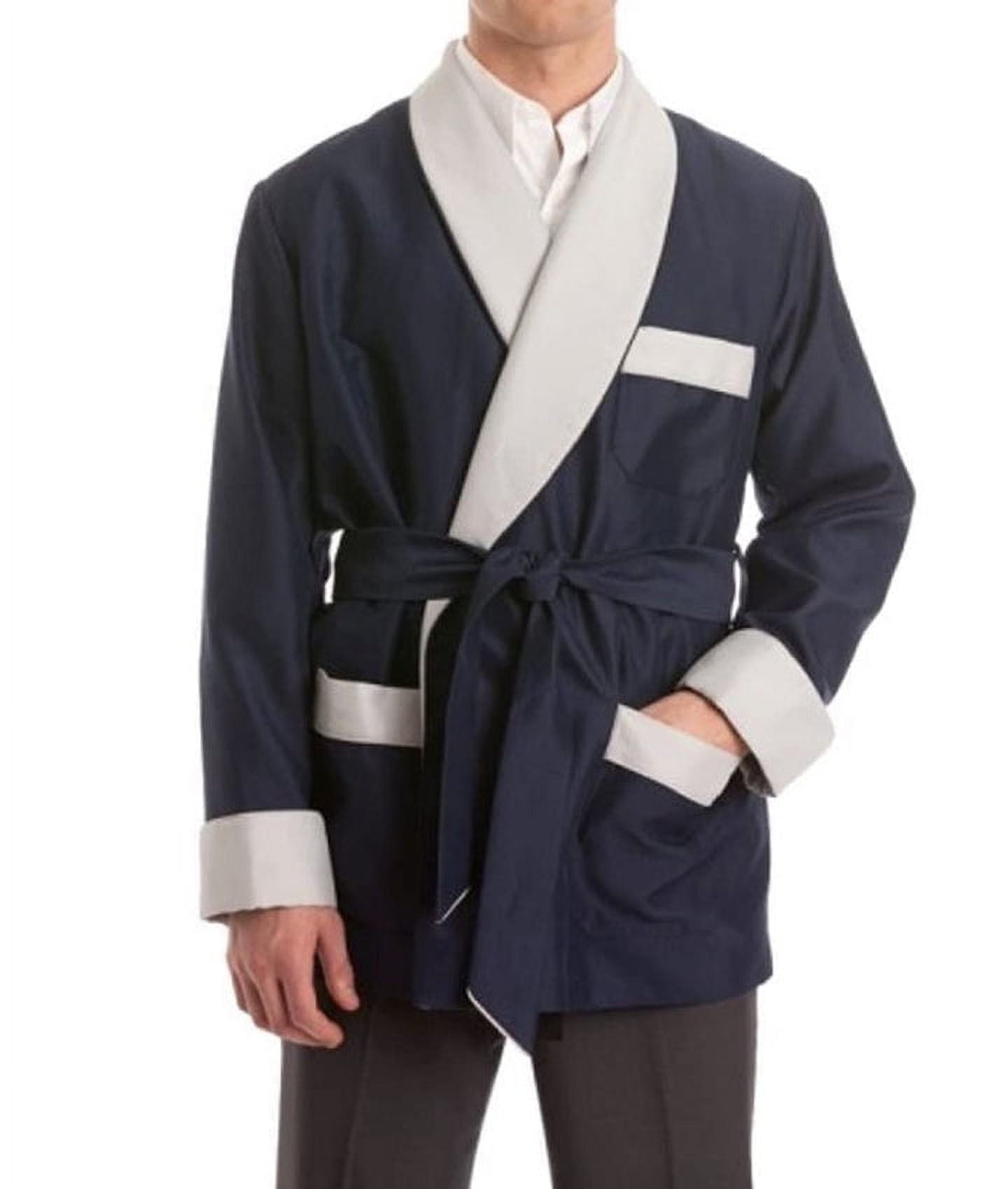 Mens silk smoking jacket hot sale