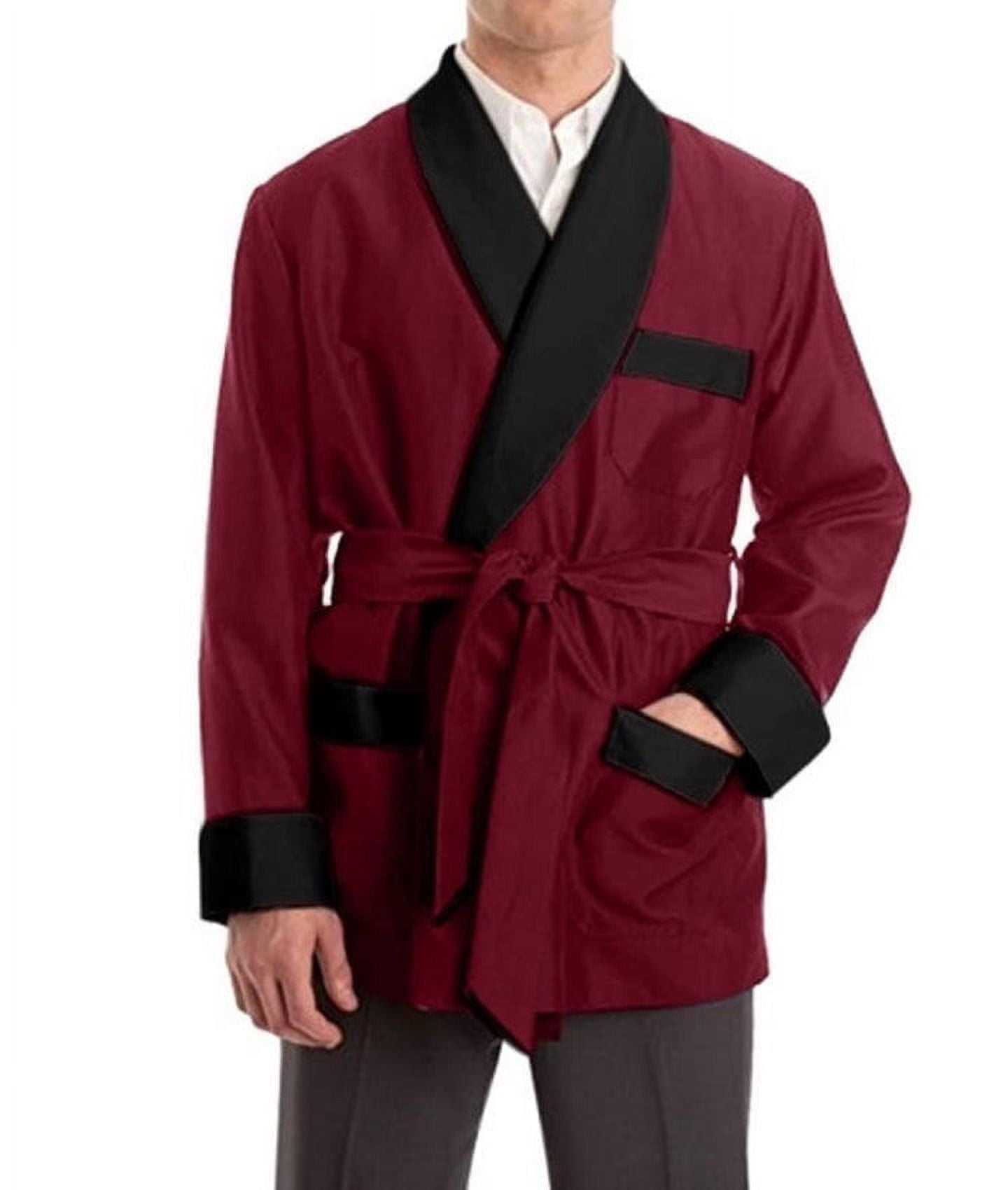 超可爱 Men's Silky Satin Smoking Jacket Classic & Luxurious Light ジャケット・アウター