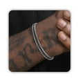 thumbnail image 1 of Men’s Silver Bracelet Set – Stainless Steel Cuban Link & Rope Chain, Adjustable Waterproof Jewelry for Men, 1 of 10