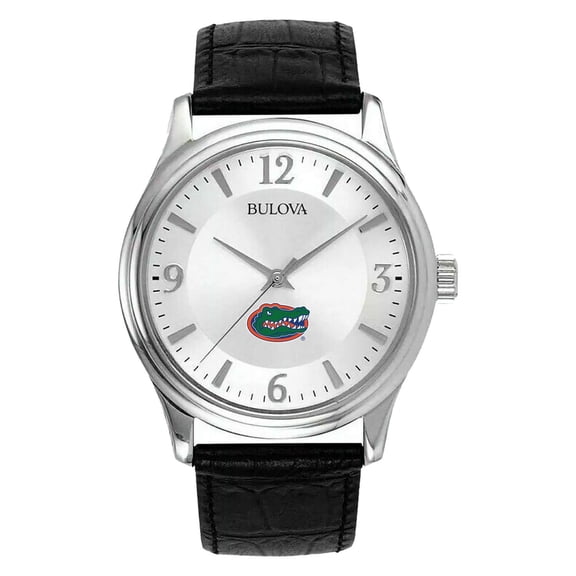 Men's Silver Florida Gators Leather Watch