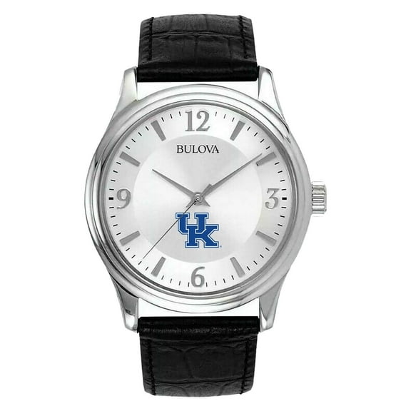 Men's Silver Kentucky Wildcats Leather Watch