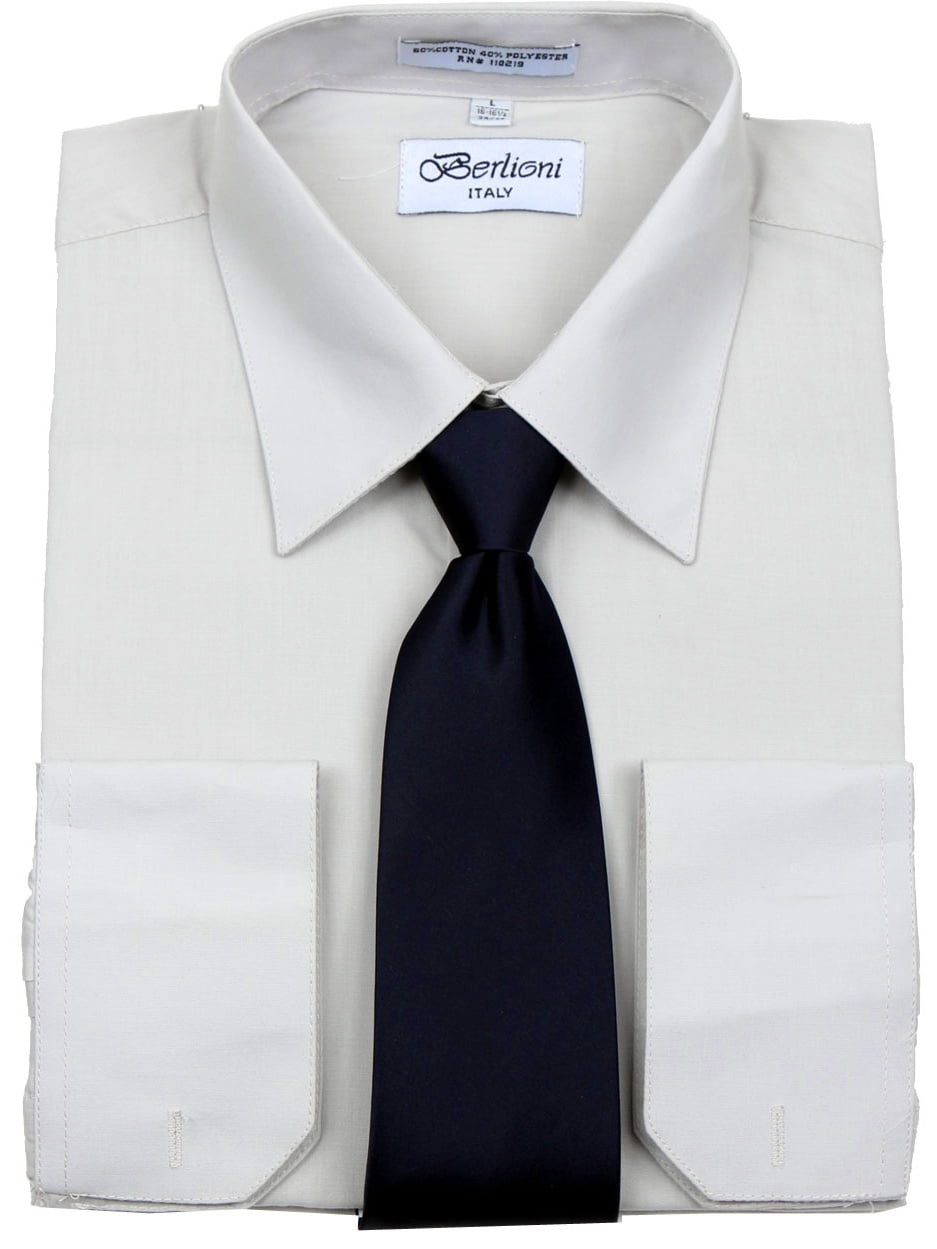 Men's Black Solid Dress Shirt and Tie Set - Walmart.com Men's Black Solid Dress Shirt and Tie Set - Walmart.com
