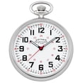 thumbnail image 1 of Men's Silver-Tone Mechanical Hand Wind Railroad Pocket Watch # GWC14100S, 1 of 4