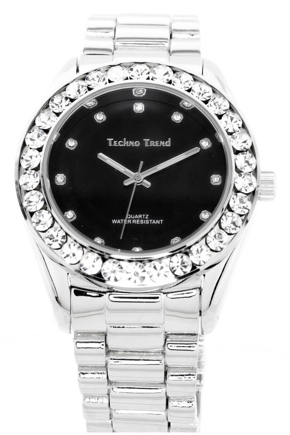 Men's Silver tone Business Clubbing watch 46mm 16mm thick case.