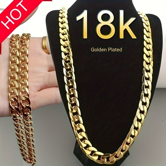 Men's Simple All-Match Gold Cuban Necklace