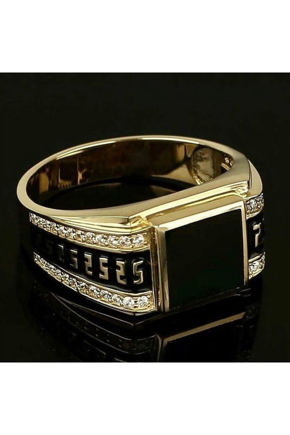 Men's Simple Rhinestone All-Match Ring