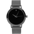 thumbnail image 1 of Men's Simple Slim Stainless Steel Round Dial Mesh Band sleek designer Wrist Watches - 4904, 1 of 3
