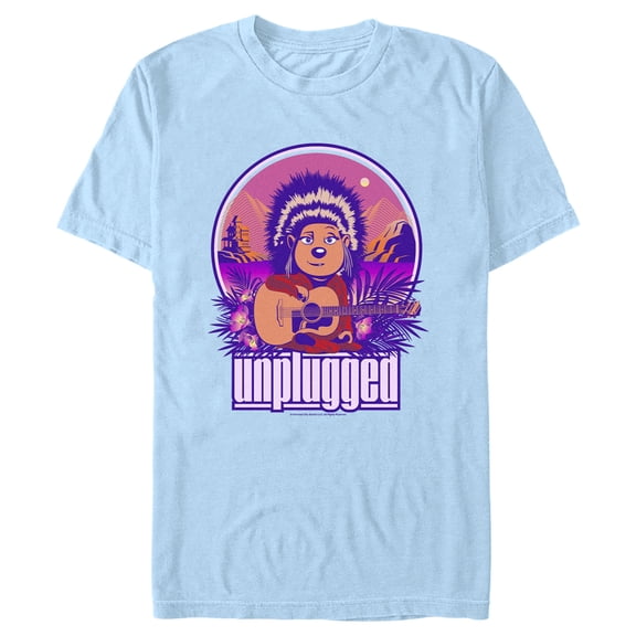 Men's Sing 2 Ash Unplugged  Graphic Tee Light Blue Large