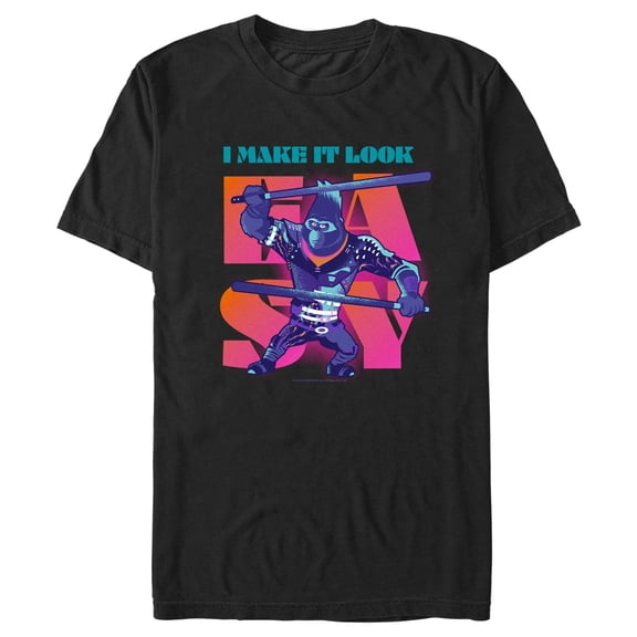 Men's Sing 2 Johnny I Make it Look Easy  Graphic Tee Black Large