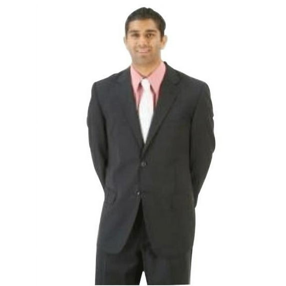 Men's Single Breasted 2 Button Dark Black Super Wool Hand Discounted Salenon Back Vent C